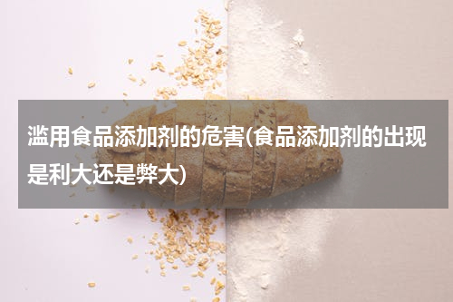 滥用食品添加剂的危害(食品添加剂的出现是利大还是弊大)